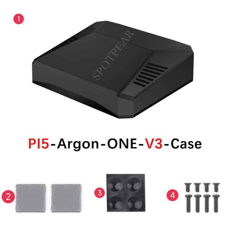 

Argon ONE V3 Case with Fan for Raspberry Pi 5, Infrared Compatible