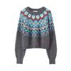 Z European Style 2025 Fashionable Women's Jacquard Knitwear