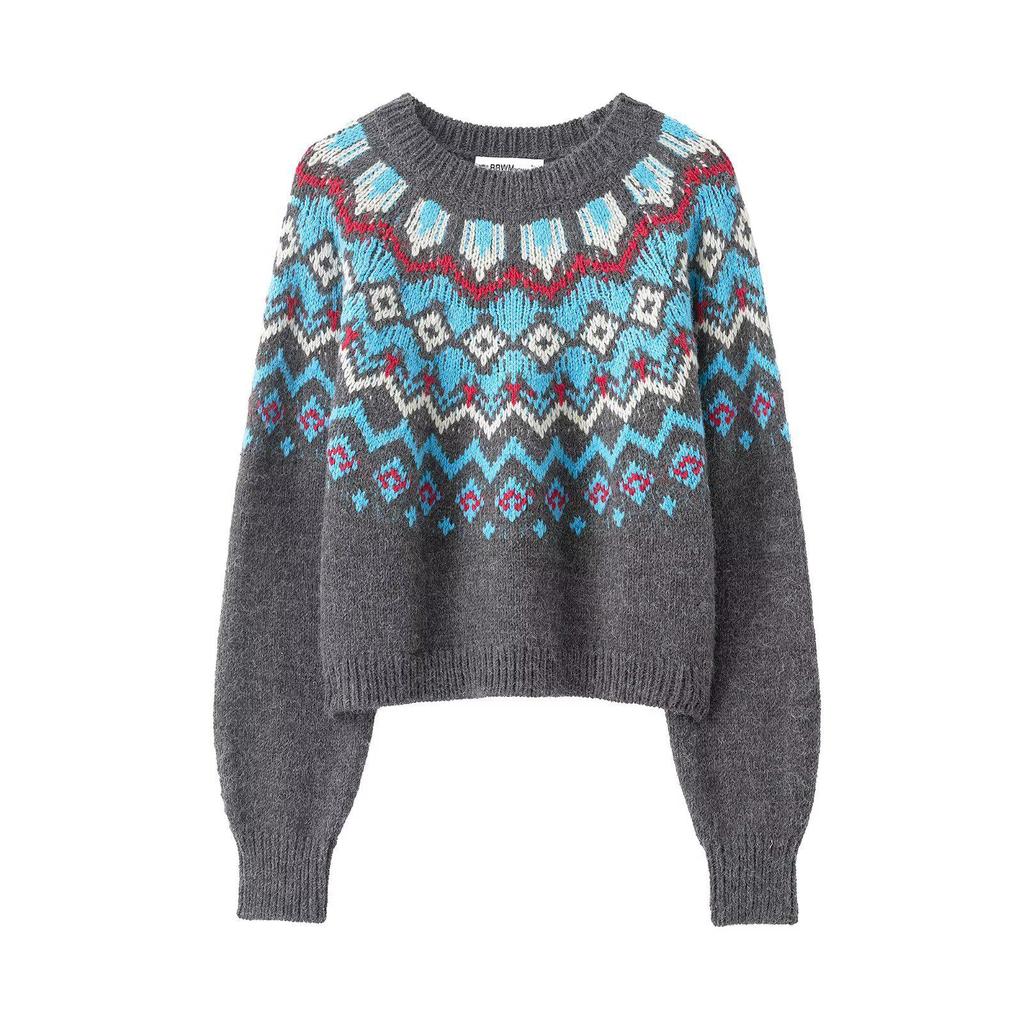Z European Style 2025 Fashionable Women's Jacquard Knitwear