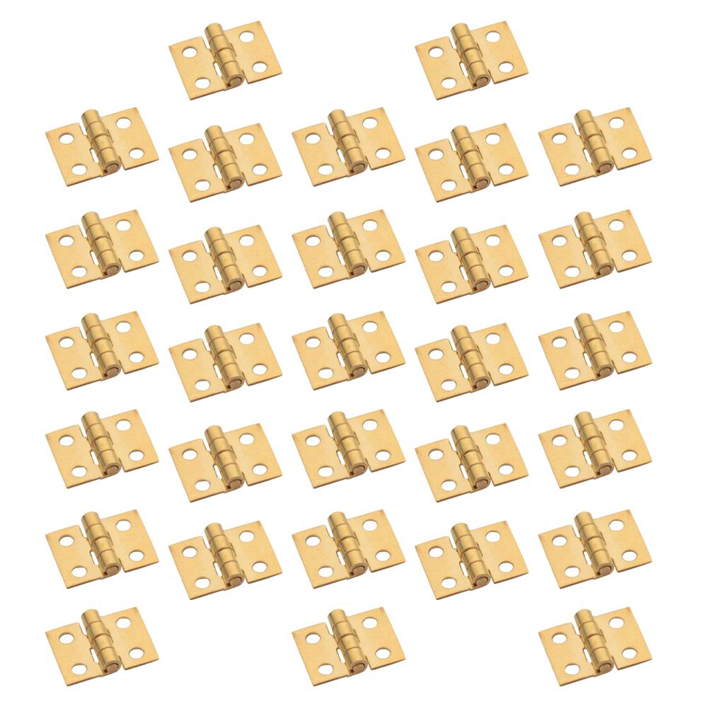 30 Stück Mini Scharnier Kleine Scharniere Miniatur Holzpuppenhaus Kiste Kupfer Schmuckkästen