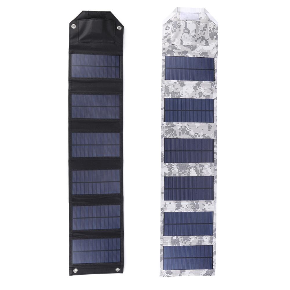 12W Solar Panel Charger Polysilicon PET Lamination 6 Fold Portable Solar Battery Charger Lightweight for Tourism Camping Hiking