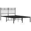 Metal Bed Frame with Headboard Black 120 x 200 cm