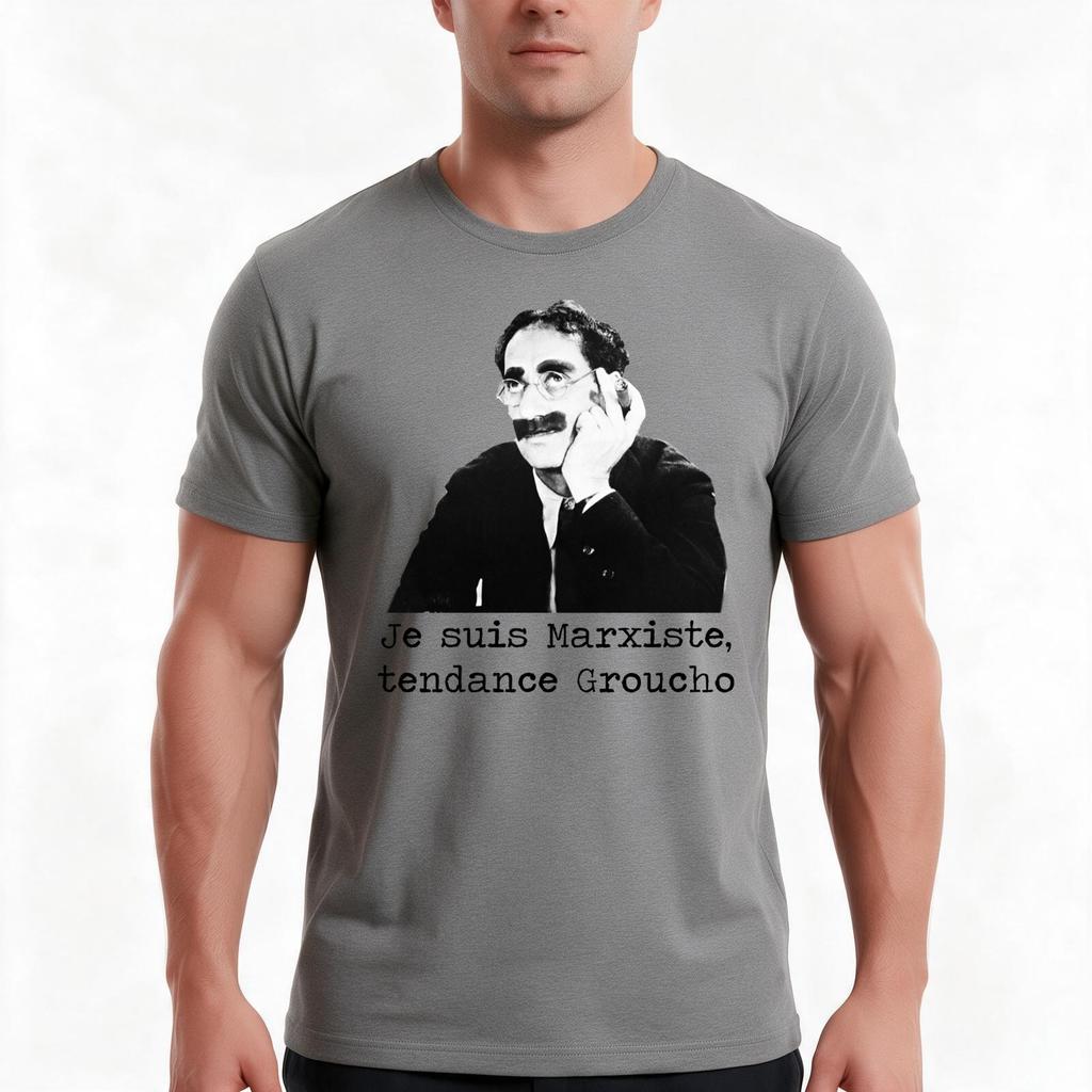 Je Suis Marxiste Tendance Groucho T-shirt Été Décontracté Coton T-shirt Oversize Streetwear Hauts Impression Graphique Vintage