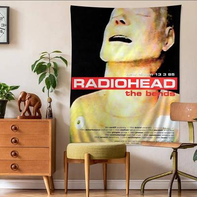 Rock Band RRadiohead Musik Cartoon Wandteppich Kunst Science-Fiction Zimmer Heimdekoration Kunst Heimdekoration