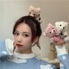 For Girls Large Bear Korean Hair Rope Ponytail Holder Women Hair Side Clips Plush Scrunchies