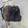 2024 Autumn/Winter Korean-Style Women's Hooded White Duck Down Casual Vest