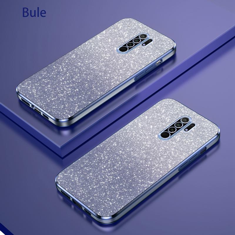 

For Redmi 9 Case Bling Luxury Electroplate Glitter Phone Case For xiaomi Redmi 9A 9C Shockproof Soft Bumper Clear Back Cover For Redmi 9 синий
