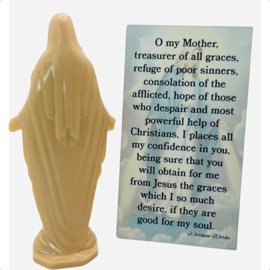 

Westmon Works Наша Леди Благодати Мини Пластиковая Статуэтка 3 Дюйма и Набор Священных Молитвенных Карточек United States