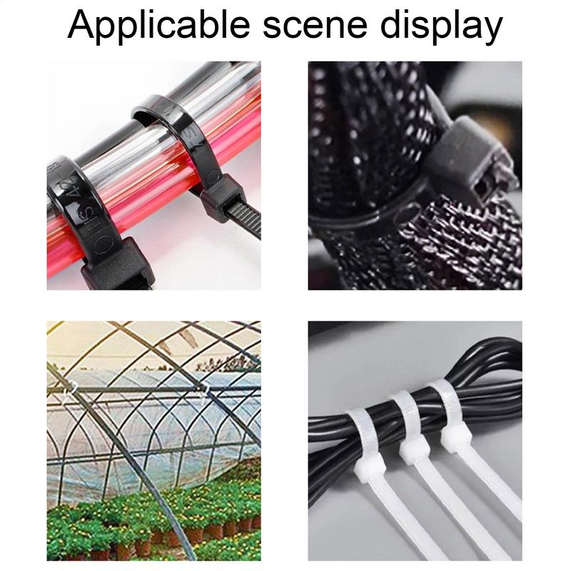 Multifunctional Zip Ties for Cable Cords 100 Pieces Reusable Wire Fasteners Cord Management Tool for Home Studio Workshop