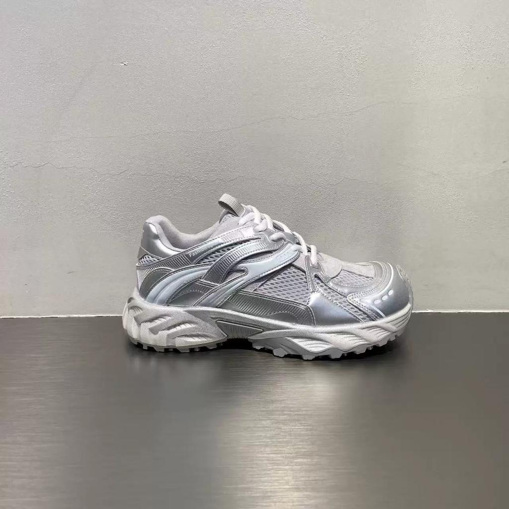 Damen Sommer neue Mode vielseitige Sport- und Freizeit-Mesh-Schnürschuhe mit dicker Sohle und rutschfest