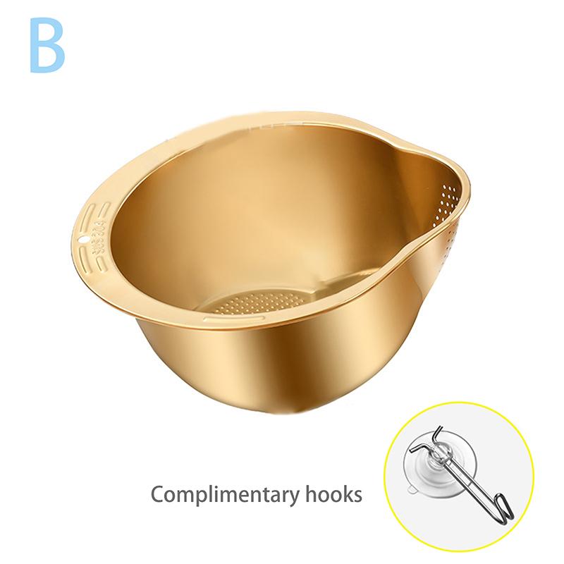 Ciotola Scolapasta Lavariso Acciaio Inossidabile 304 Ciotola per Lavare il Riso Setaccio per Riso Scolapasta Filtro per Frutta e Verdura Utensili da Cucina