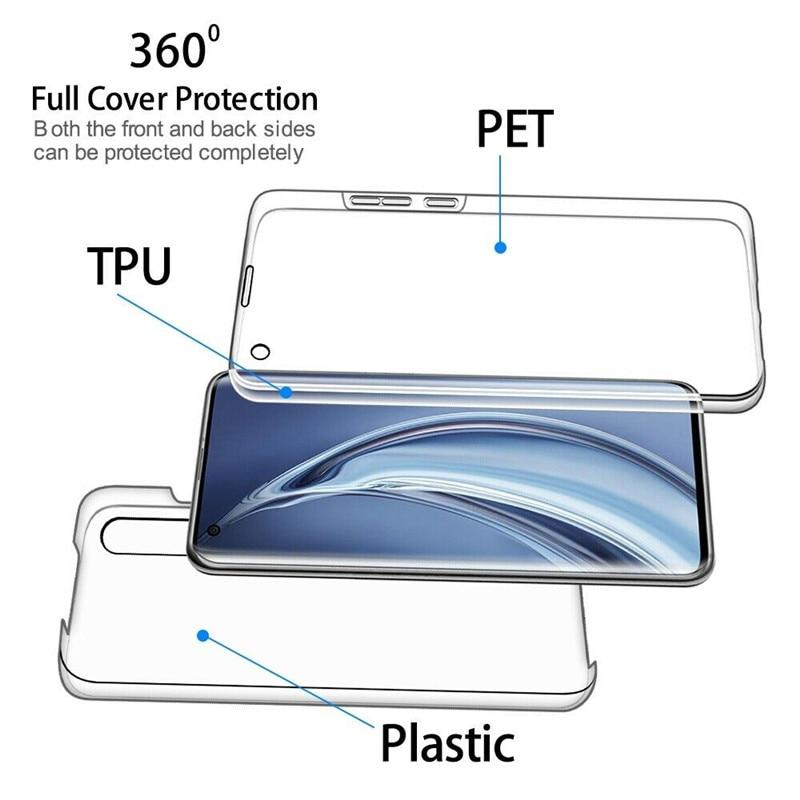 360 Ganzkörper-Schutzhülle für POCO M3 X3 NFC Xiaomi Mi 11 10T A3 Note 10 Lite Fundas Redmi Note 9S 9 Pro 9A 9C 9AT 8 8T 8A Weiche Silikonhülle