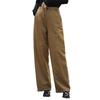 High-Waisted Thickened Cotton-Linen Wide-Leg Pants for Women - Winter, Slim-Fit, Casual, Lightweight