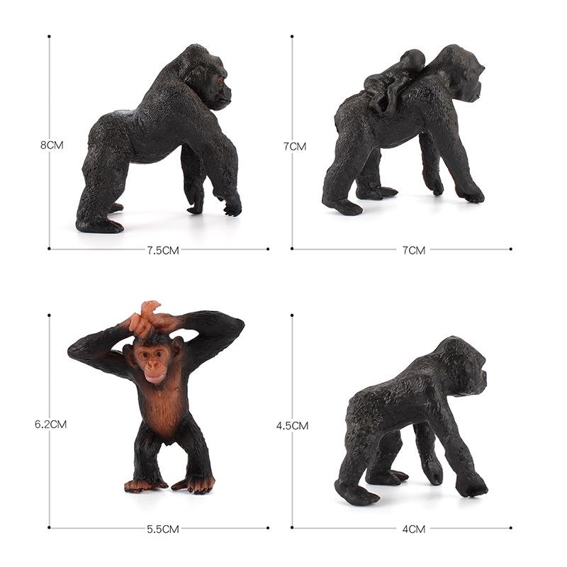 Schimpanse und Gorilla Stehend Zoo Modell Spielzeug