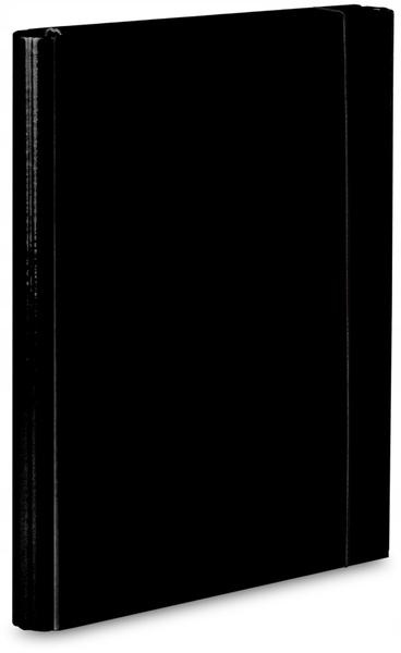 Teczka Skrzydłowa Z Gumką Caribic Czarna 9028