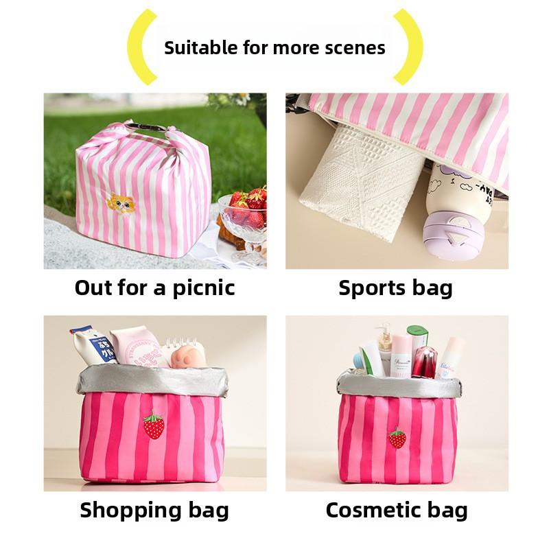 Borsa Termica per Pranzo, Borsa Tote per Pranzo di Grande Capacità, Impermeabile e Resistente, Portavivande Portatile per Lavoro, Picnic, Viaggio