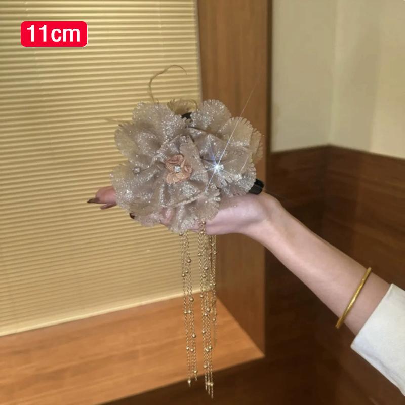 Elegant Tassels Floral Hair Clip For Women Girls Versatile Tassel Shark Clip  Ponytail Hair Clip Exquisite Hair Accessory