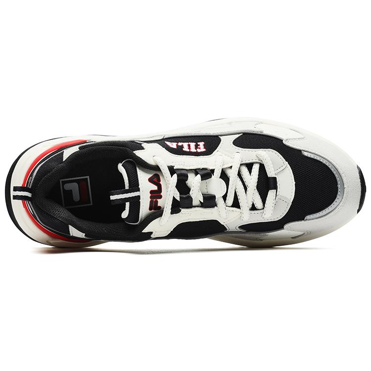 FILA Rayflide Textile, Synthetic Leather Wear resistant And Lightweight Low top Casual Shoes Men's Black White F12M242121FBS