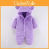 Baby Plush Romper With Hood For Newborns And Infants Safe Cotton Material