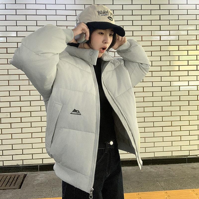 Winter warm stand turtleneck cotton-padded jacket solid color cotton-padded jacket fashion bread cotton-padded jacket long-sleeved jacket women