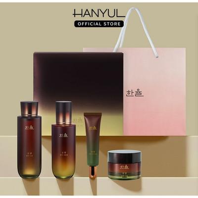 Songdam Elastizität Basisset (Haut + Emulsion + Creme + Augencreme + Einkaufstasche)