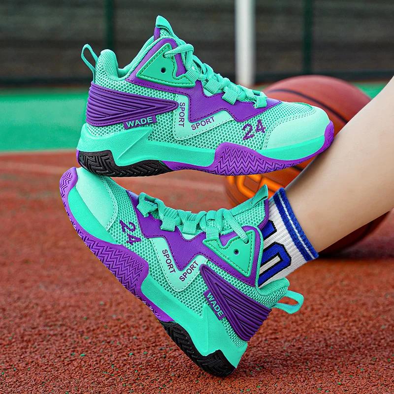 Nye basketballsko Felt Herre Atletisk Merke Pustende Joggesko Slitesterke Trenings Dempet Sklisikker Luksus Basketballsko