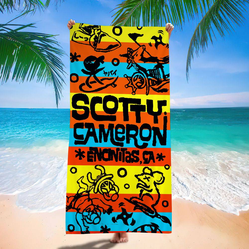Golf S-scotty C-camerons Anime Anime Beach Swimming Towel Soft Absorbent Washcloth Children's Gifts For Kids Travel Camping Gym