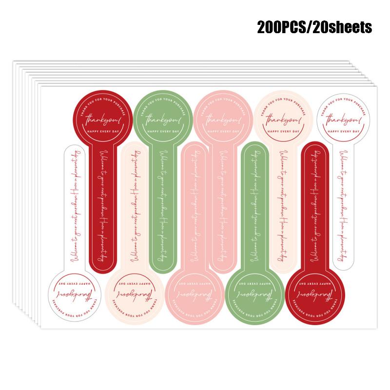

200 шт. наклеек ручной работы «Спасибо» с дизайном запеченного слоеного пирога «Черный пудинг» для упаковки подарков, благодарственных записок, декораций для запечатывания 03