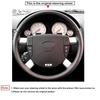 Schwarzes PU-Kunstleder DIY Handgenähtes Auto-Lenkradbezug für Ford Mondeo Mk3 2002 2003 2004 2005 2006