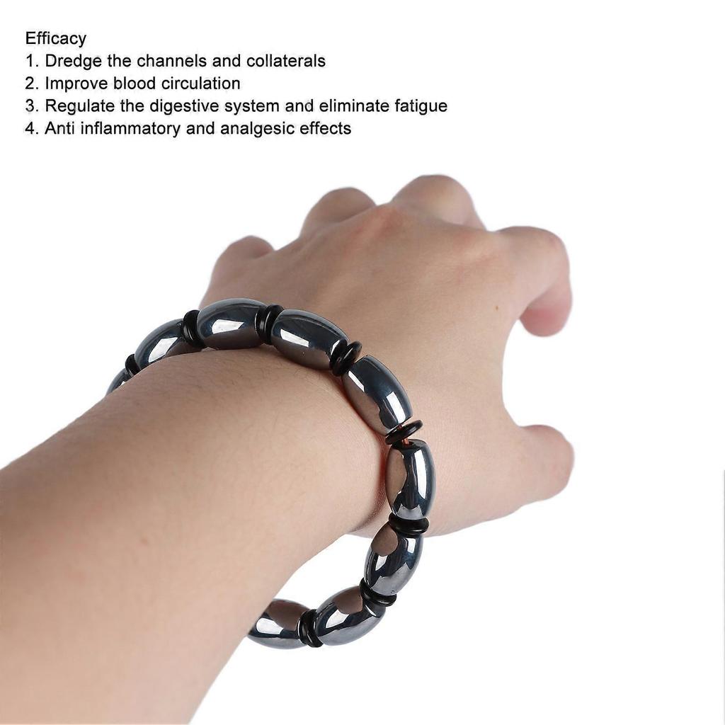 Terahertz Perlen Armband Dehnbar Stressabbau Meridianbehandlung Unisex Energieheilstein Armband