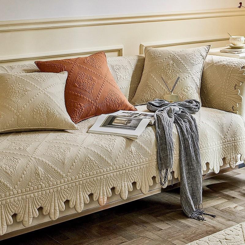 

Washed Cotton Sofa Cushion Universal In All Seasons French Retro Style Sofa Cover New Non-Slip Backrest Cover Cloth Towel 70*70cm