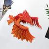3D Printed Phoenix Figurine Movable Joints Colorful Bird Figure Articulated Animal Model Fidget Toy Home Office Desktop Decoration Ornament