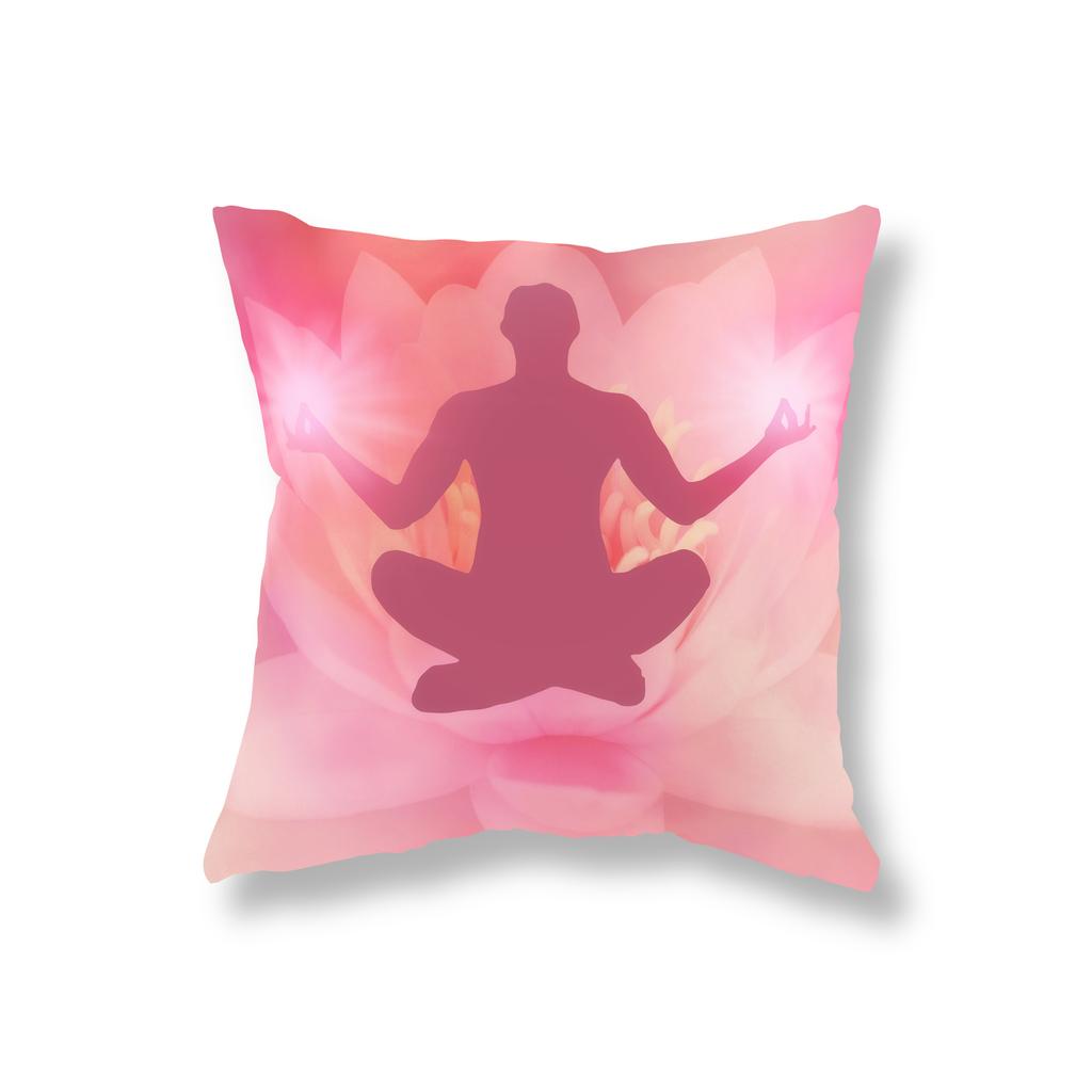 Meditation Buddha Kissenbezug Sofa Dekoration Zimmer Nachttisch Büro Spiel Stuhl Kissenbezug Home Decor Kissenbezug 45x45cm