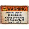 Warning Beware Metal Tin Signs Plaque Wall Decoration Vintage Art Posters Iron Painting for Man Cave Home Cafe Garden Club Bar