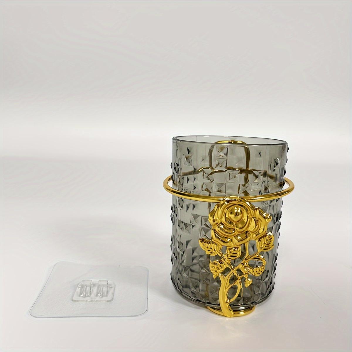 

1шт-Настенный держатель для зубных щеток, стакан для ополаскивания рта, не требующий сверления, органайзер для ванной комнаты, неэлектрический. Украшения