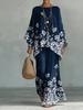 16 European and American women's clothing Y1 large size thin ethnic style dress set Bohemian casual large size jumpsuit
