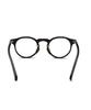 Lingkeonpeuleim Buffalo Horn Round Acetate Eyeglass Frames Black