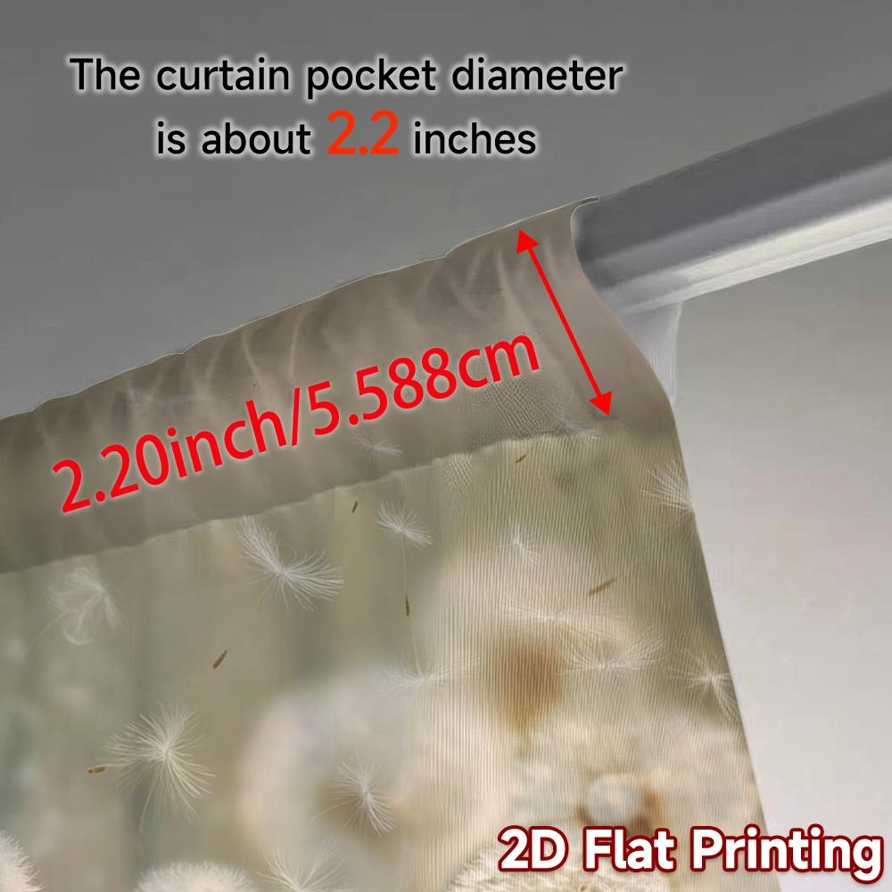 2pcs   2D FLAT PRINTING Curtains (Without Rod) Dandelion Bliss Popular Minimalist Curtains Semi-Sheer Curtains Decorations For