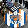 Custom Name New York Knicks2 Round Area Rug,Carpet Rug for Living Room Bedroom Sofa Playroom Decor,Non-slip Floor Mat