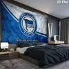 Hertha logo Wall tapestry, aesthetic printed fabric blanket, suitable for bedroom, living room, and home decor.