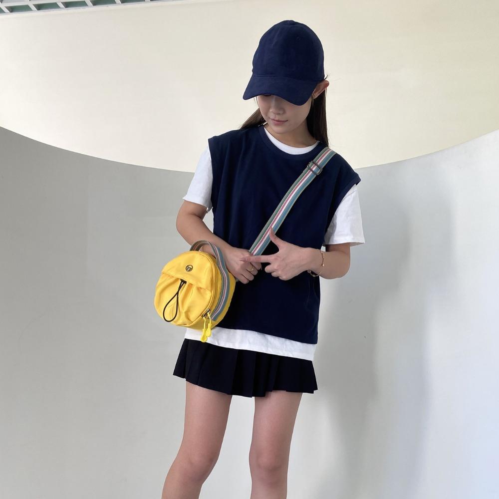 Large Capacity Small Round Backpack Nylon Round Crossbody Bag  Daily Matching