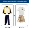 British Style Spring/Autumn Sportswear Three-Piece Set for Primary Students