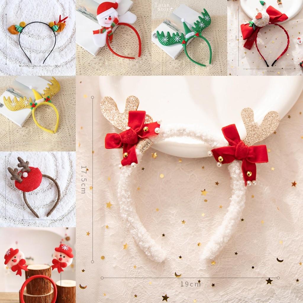 Christmas Deer Headband With Glitter Antlers For Holiday Party Decor And Celebrations