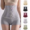 Rose Flower Postpartum Body Shaper Shapewear Floral Briefs Elastic Butt Lifter Underpants  Lady