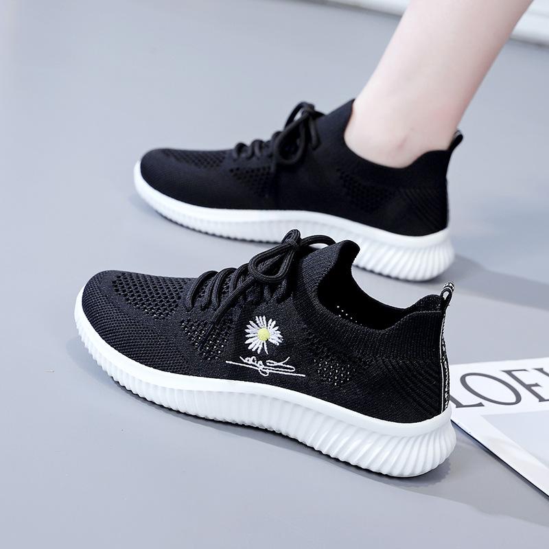 

Модная женская легкая нескользящая одежда на весну и лето, спортивные кроссовки, школьная обувь 35 чёрный