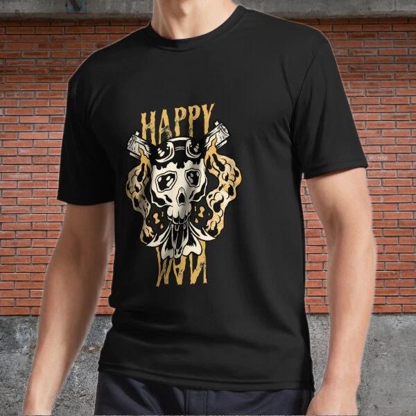 Men s and Women s T-shirts Happy man L