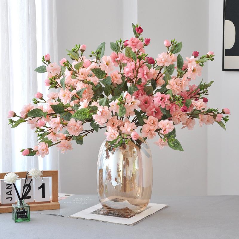 Silk Fake Flowers Elegant Colors Home Decor Flowers Flower Bouquet Premium Artificial Camellia Flower For Dining Table Living