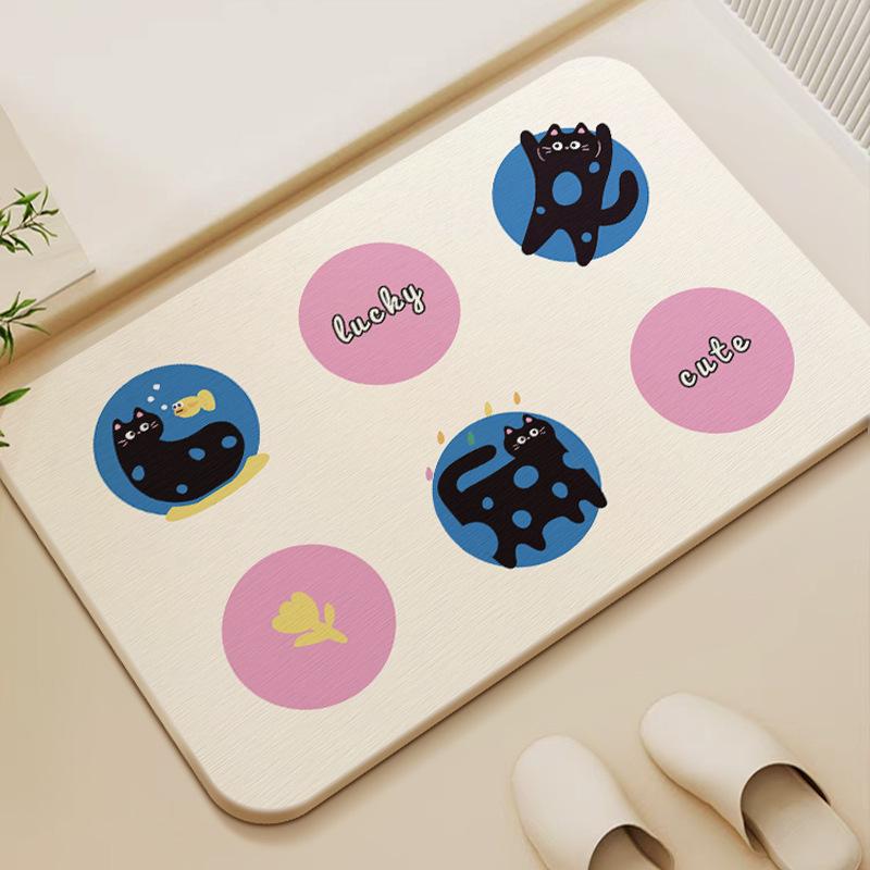 

Диатомовая грязь впитывающий коврик для ванной туалет ванная комната туалет дверь нескользящий быстросохнущий коврик 40 * 60CM