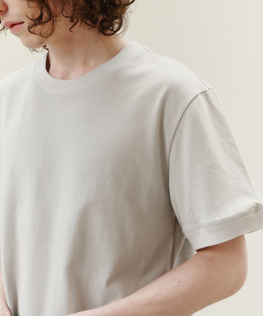 BBEEEENN Mens) Pique T-Shirt_Light Gray