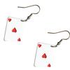 Women Funny Playing Card Drop Earrings Interesting Personlized Ear Hook Teenages Christmas Gifts Jewelry Eardrop